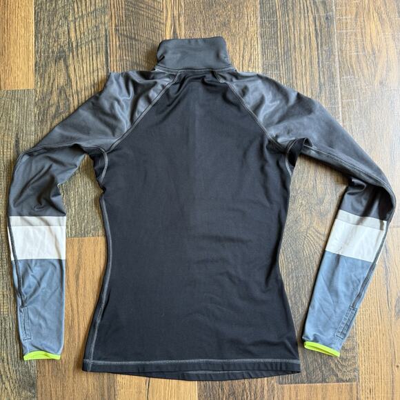Nike Pro Dri-FIT 1/4 Zip Pullover Women’s Small Black Gray Long Sleeve Shirt - Picture 2 of 4